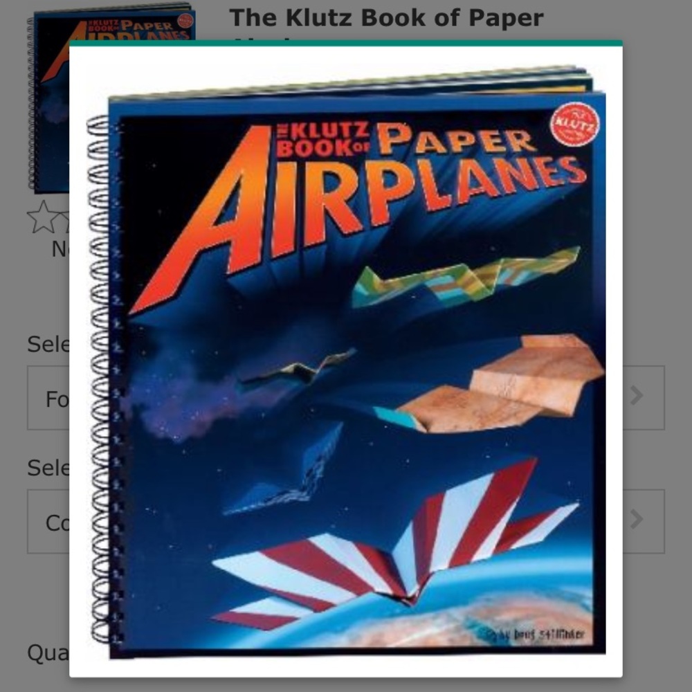 Paper Airplane Book
